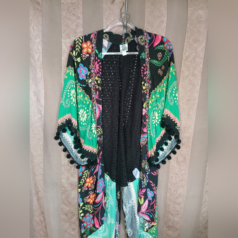 Ivy Jane Multicolor Floral Kimono Top